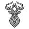 Deer mandala. Vector illustration