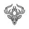 Deer mandala. Vector illustration