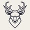 Deer Mascot Vector Icon