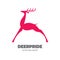 Deer pride - vector logo illustration. Deer logo template. Deer silhouette sign. Design element