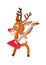 Deer Rock Musician Cartoon Vector Cartoon
