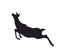 Deer runs silhouette vector