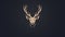 a deer\\\'s head with antlers on a dark background