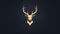 a deer\\\'s head with antlers on a dark background