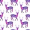 Deer. Seamless pattern with cosmic or galaxy deers