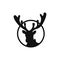 Deer shield icon, deer logo design, deer head