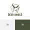 Deer Shield Strong Horned Animal Wildlife Nature Protection Logo