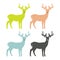 Deer silhouettes. on white background.