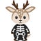 Deer in Skeleton Costume