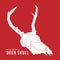 Deer skull polygonal line graphic illustration.