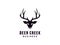 Deer Stag Buck Reindeer Elk Antler Wall Hunting logo design inspiration. Usable for Business and Branding Logos. Flat Vector Logo
