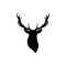 Deer vector icon. Elk illustration sign. horns symbol. hunting logo.