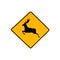 Deer warning sign