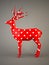 Deer with white polka dot pattern on gray background