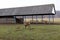 Deers walking in the territory of a deer farm