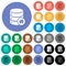 Default database round flat multi colored icons