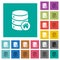Default database square flat multi colored icons