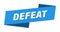 defeat banner template. defeat ribbon label.