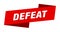 defeat banner template. defeat ribbon label.