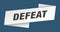 defeat banner template. defeat ribbon label.