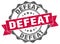 defeat seal. stamp