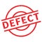 Defect rubber stamp