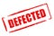 Defected rubber stamp