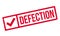 Defection rubber stamp