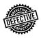 Defective rubber stamp