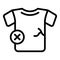 Defective tshirt icon outline vector. Product control