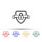 Defense, lock multi color style icon. Simple thin line, outline vector of law and justice icons for ui and ux, website or mobile