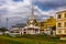 Defense Ministry Hall. Buddhist Stupa near official building