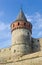 Defense tower of the mediaeval fortress in Kamianets-Podilskyi, Ukraine