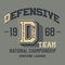 Defensive football team t-shirt