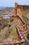 Defensive wall of Jaigarh Fort on the top of Hill of Eagles near