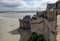 The defensive walls of Mont Saint Michele,