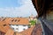 Defensive walls and roofs in town Murten