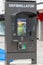 A defibrillator or AED in a telephone box on a high street, Commercial road, Portsmouth