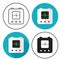 Defibrillator icon set