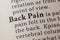 Definition of Back Pain