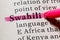 Definition of Swahili