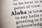 Definition of the word aloha