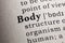 Definition of the word body