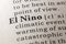 Definition of the word El Nino