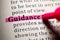 Definition of the word guidance
