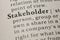 Definition of word stakeholder