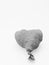 Deflate heart shape balloon in black and white isolated on white background