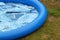 A deflated inflatable pool