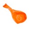 Deflated orange balloon