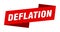 deflation banner template. ribbon label sign. sticker